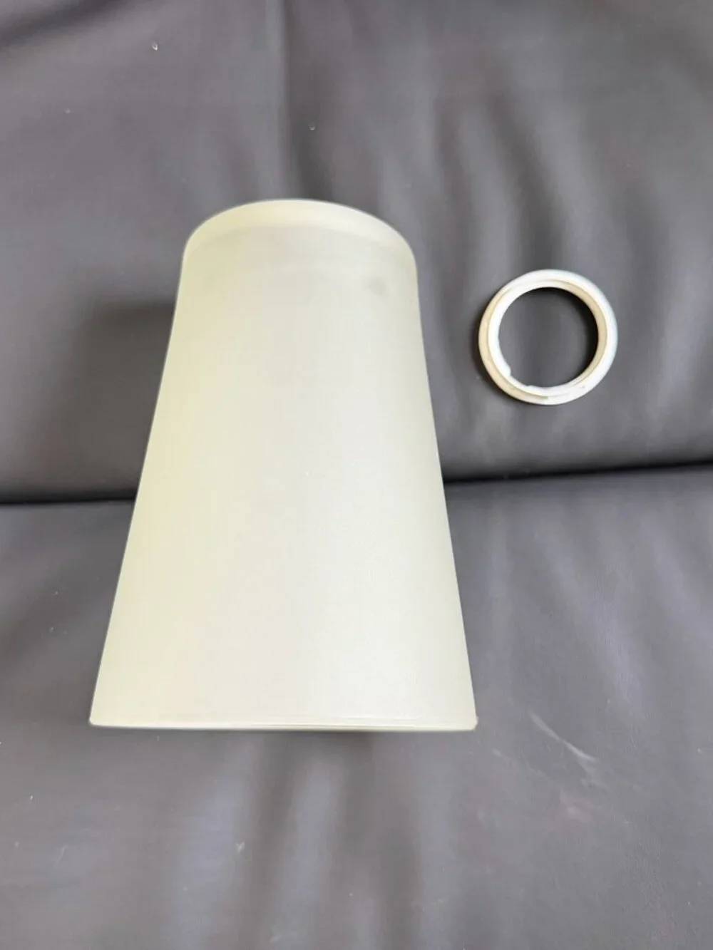 Vintage Frosted Glass Tapered Cylinder Pendant Lamp Shade 6